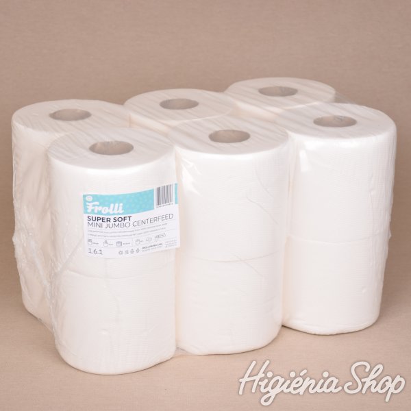 WC Papír Frolli Super Soft Mini Jumbo Centerfeed - 2 rétegű - 12 tekercs