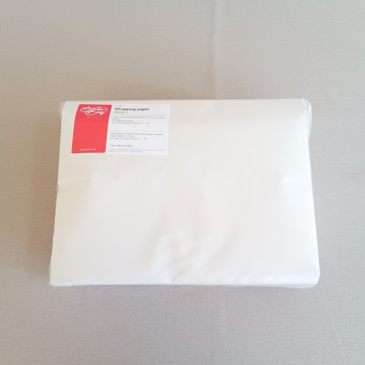 Világosszürke nyomatlan fóliázott húscsomagoló papír -  40x30 cm / 10 kg