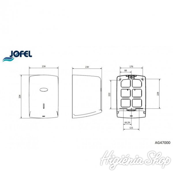 Kéztörlő adagoló MIDI tekercsekhez - belső adagolású