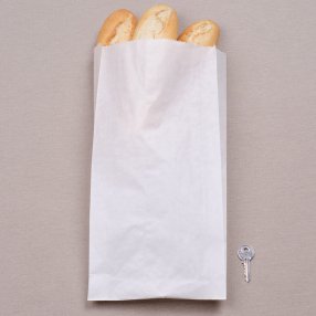 BontaBag 1,5 kg-os fehér hosszú sütőipari papírzacskó - 1000 db