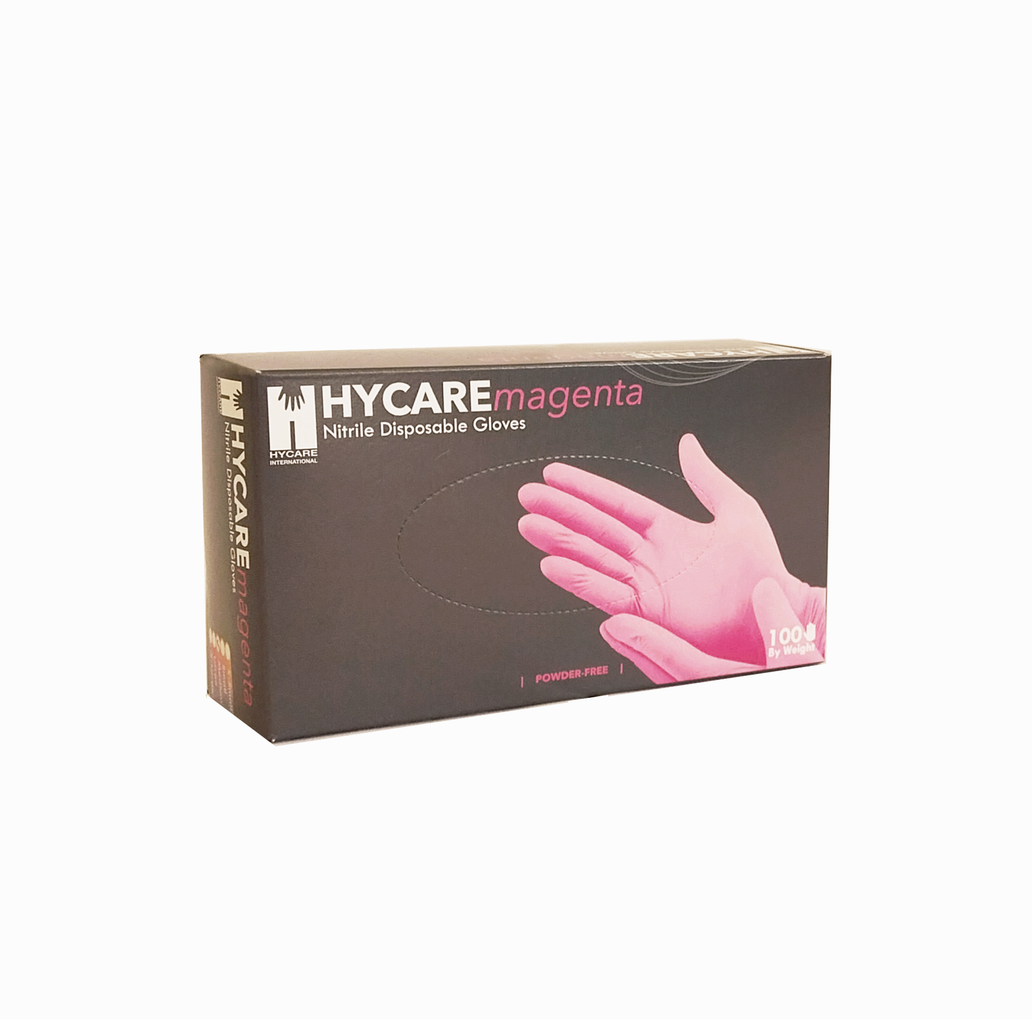 Hycare púdermentes kesztyű nitril L-es méret pink (100 db)