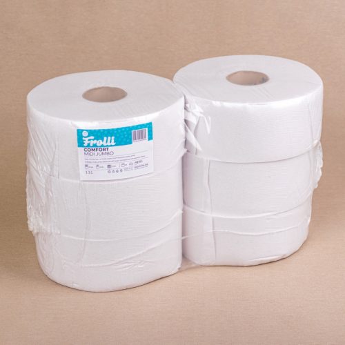 WC Papír Frolli Comfort Midi Jumbo - 2 rétegű - 6 tekercs
