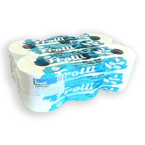 WC Papír Frolli Super Soft Mini Jumbo XXL - 2 rétegű - 12 extra hosszú tekercs