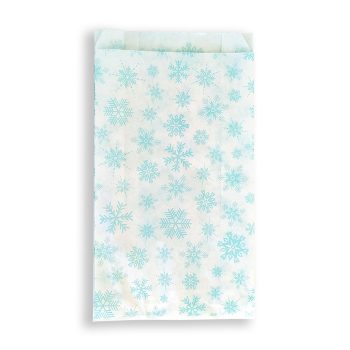   BontaBag 1 kg-os fehér papírtasak menta hópehely design mintával - 100 db