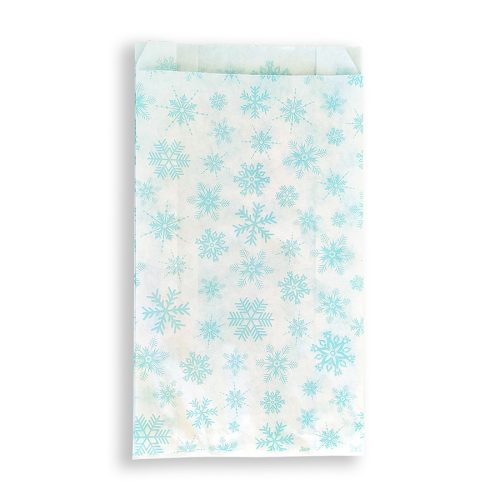 BontaBag 1 kg-os fehér papírtasak menta hópehely design mintával - 100 db
