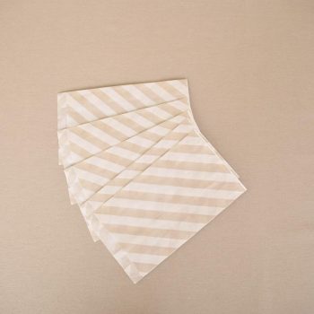   BontaBag 1 kg-os papírtasak antik arany csíkos design mintával - 200 db