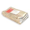 BontaBag 1 kg-os papírtasak antik arany cikk-cakk design mintával - 200 db