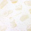   BontaBag Cukrászcsomagoló Papír arany színű sütemény mintával - 75x62 cm / 10 kg