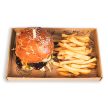 Street Food papírtálca barna - 26*16,5*3 cm 